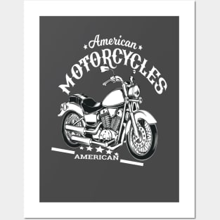 American Motorcycle Biker Style Posters and Art